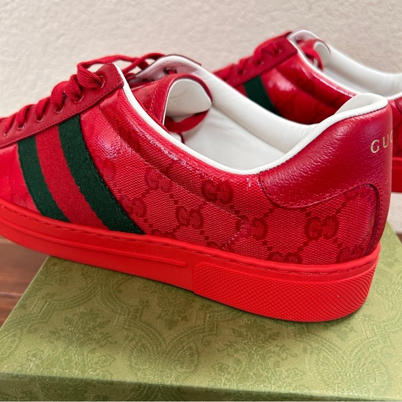 NEW AUTHENTIC GUCCI GG Crystal Canvas Sneaker (Gucci size 7, US W10/M8) - Picture 6 of 15